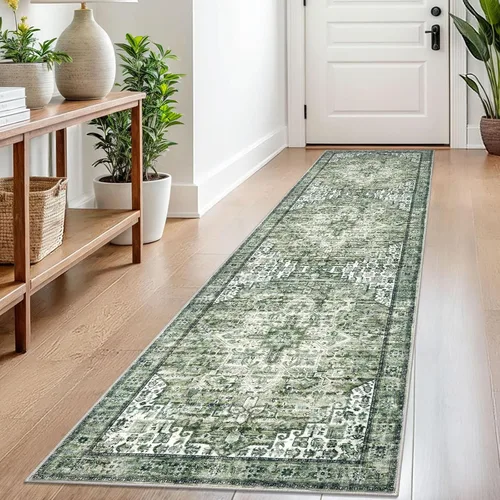 Miniatura 114 de SIILOOM Alfombra lavable de 2 x 3 pies, alfombra suave color taupe ceniza para entrada, tapete antideslizante para puerta de interior, tapete