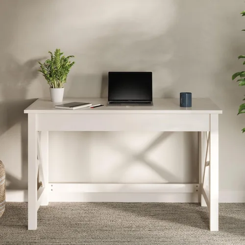 Miniatura 2 de Lavish Home - Escritorio de trabajo con patas en forma de X, para oficina, dormitorio, computadora o mesa de manualidades, escritorios de oficina