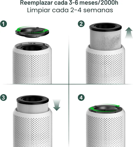 Miniatura 8 de Purificadores de aire para dormitorio y hogar de hasta 1350 pies cuadrados, purificadores de aire VNIUP H14 True HEPA para habitación, con función