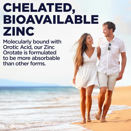 Miniatura 5 de KAL Orotato de zinc 30 mg, liberación sostenida, tabletas de zinc quelatado, suplemento de apoyo inmunológico, síntesis de proteínas, metabolismo
