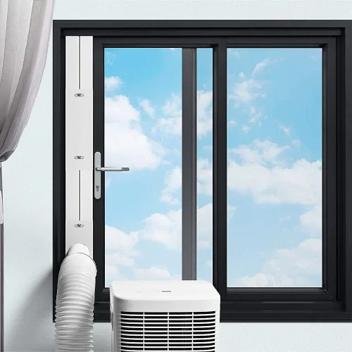 Miniatura 6 de Kit de ventilación de aire acondicionado portátil con manguera de escape de 5.9 pulgadas, kit de ventana de CA portátil ajustable para conductos