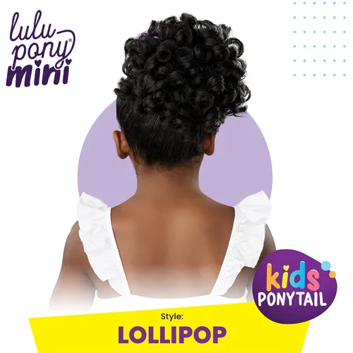 Miniatura 5 de Sensationnel Lulupony Mini - Lollipop cola de caballo con cordón para niños sintético pony up do wig piece (T2/27)