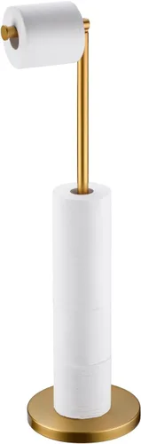BAGNOLUX Soporte de papel higiénico de baño con reserva, pedestal resistente de acero inoxidable SUS304 para rollo de papel higiénico a prueba de