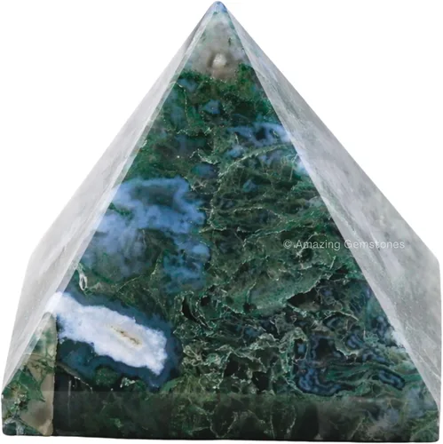 Miniatura 34 de Piedras Curativas de Cristal de Pirámide de Cuarzo Claro de Amazing Gemstone - Figura de Gran Pirámide de 2" de Piedra Natural para Meditación