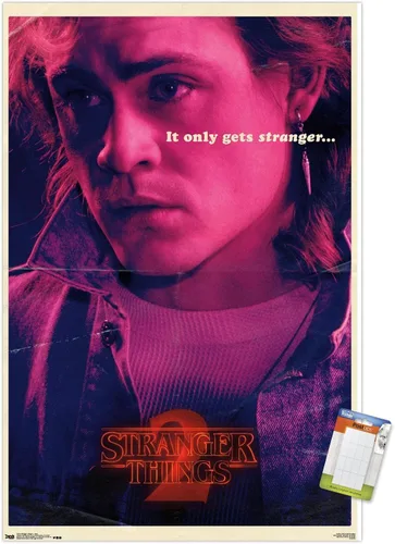 Miniatura 12 de Trends International Netflix Stranger Things: Season 2 - Póster de Billy Wall, 14.725 x 22.375 pulgadas, versión enmarcada de madera de granero