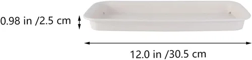 Miniatura 2 de Bandeja rectangular de plástico para plantas, bandeja de goteo para maceta, bandeja de goteo para alféizar de ventana, estante de ventana de 9.73 x