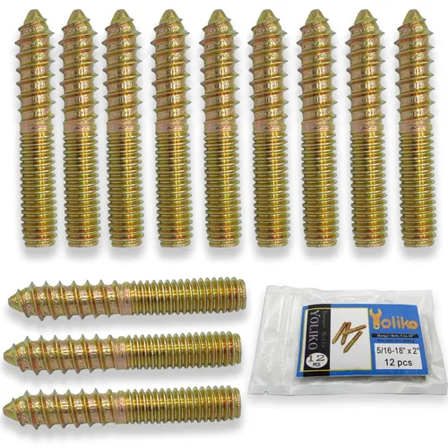 Miniatura 41 de Paquete de 12 unidades de pernos de gancho de 5/16-18 x 3 pulgadas negros