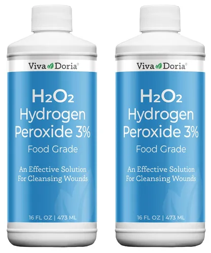 Miniatura 4 de Viva Doria Peróxido de hidrógeno al 3 por ciento, grado alimenticio, 3% de peróxido de hidrógeno de grado alimenticio, 16 onzas líquidas