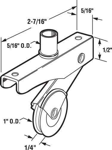 Miniatura 2 de Prime-Line B 702 - Rodillo de puerta mosquitera de acero de 1 pulgada (paquete de 2)