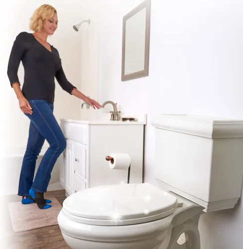 Miniatura 7 de Clorox Asiento de inodoro de plástico perfumado alargado con bisagras fáciles de quitar -Tyler