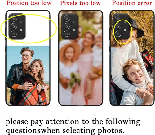 Miniatura 3 de Funda personalizada para Samsung Galaxy A53 5G, funda protectora de poliuretano termoplástico suave contra arañazos, color negro
