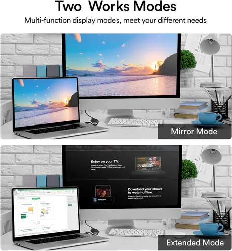 Miniatura 5 de Adaptador, DisplayPort (DP) a VGA macho a hembra convertidor (negro)