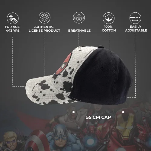 Miniatura 4 de Marvel Spiderman Hat for Boys, Breathable Spiderman Baseball Cap for Toddlers, Boys Ages 3-9