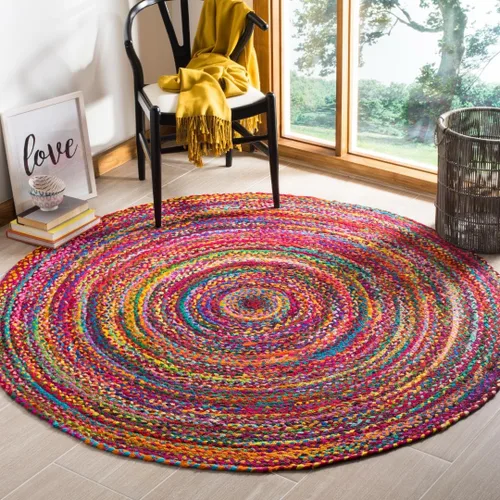 Miniatura 31 de SAFAVIEH Braided Collection - Alfombra de pasillo, 2 pies 3 pulgadas x 8 pies, color negro y azul, hecho a mano, reversible, ideal para dormitorio