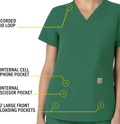 Miniatura 3 de Carhartt Top Force con cuello en V y 5 bolsillos para mujer