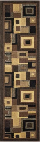 Home Dynamix Catalina Virginia - Alfombra cuadrada contemporánea en capas, negro/marrón, 1 pies 9 pulgadas x 6 pies 9 pulgadas