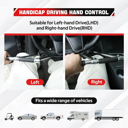 Miniatura 3 de Controles de mano portátiles para conductores discapacitados, pedales controlados a mano para conductores discapacitados, pedales controlados a mano