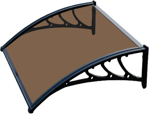 HUHJYUGE Toldo para ventana de 24 x 24 pulgadas, toldo de policarbonato para puerta delantera, jardín, puerta delantera, lluvia, nieve, protección