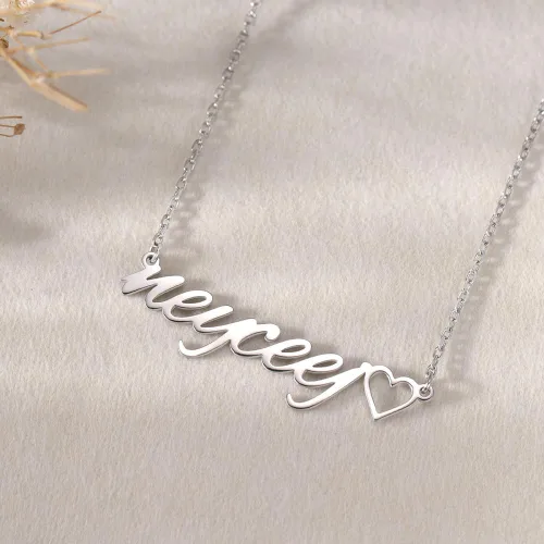 Miniatura 2 de Collar personalizado con nombre, collares de plata de ley personalizados para mujer, collares con nombre personalizado, colgante, joyería regalos