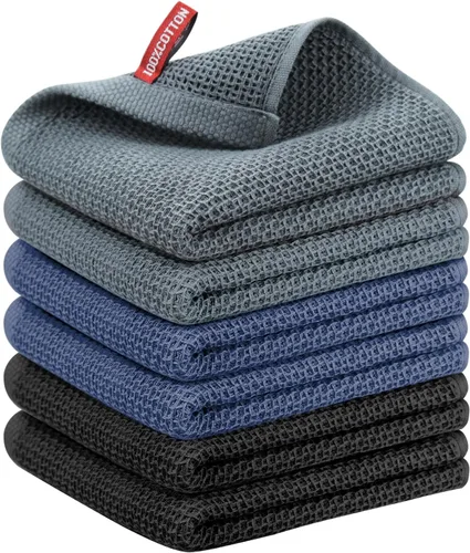 Miniatura 63 de Nialnant - Toalla de cocina 100% algodón, tejido gofre, suave, absorbente y de secado rápido, toallas para secar platos, trapos de limpieza - Multi