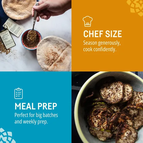 Miniatura 4 de Afia - Condimento Za'atar Mezclas de especias mediterráneas para manoushe, pan plano, condimento de hummus Especias prémium con notas superiores