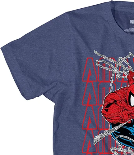 Miniatura 5 de Marvel Boys Comics Avengers Shirt Spiderman, Ironman, Capitán América y Hulk Tee Throwback Classic T-Shirt