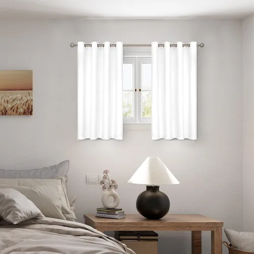 Miniatura 2 de BGment - Cortinas con aislamiento térmico para habitación, 100 % opacas, con forro negro, cortina de doble capa con ojales, reduce el ruido