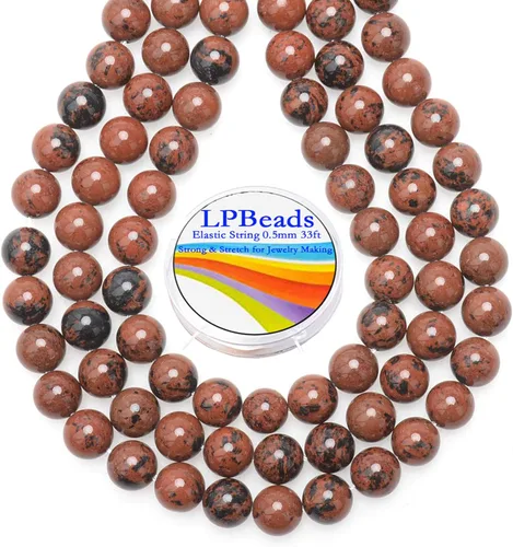Miniatura 27 de LPBeads 100 Cuentas de 8mm Cuentas Redondas Naturales de Chakra, Cuentas Sueltas de Piedra Preciosa Redondas para Hacer Joyas con Cordón Elástico