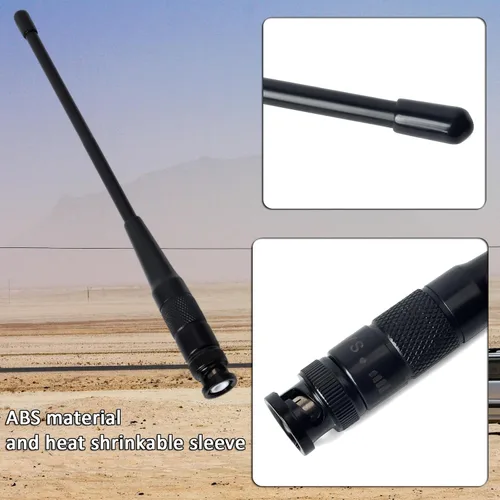 Miniatura 5 de Antena BNC HYS-701N de doble banda VHF/UHF 2M 70CM Antena para ICOM IC-A14 IC-V8 Vertex HX300 HX320 Kenwood TK100 TK200 Radio de mano (3 unidades)