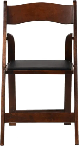 Miniatura 6 de Silla plegable acolchada de madera clásica americana