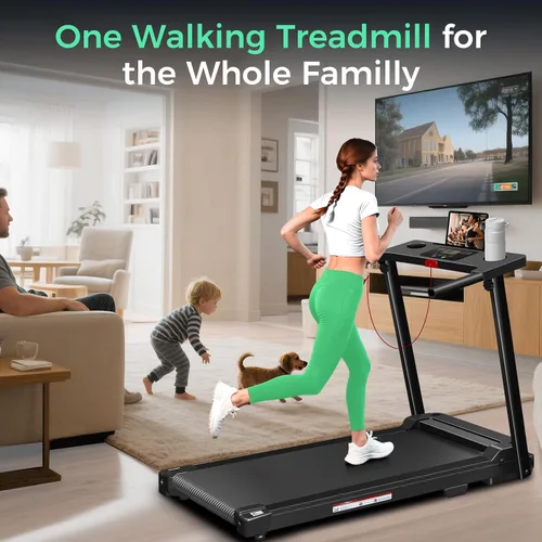 Miniatura 8 de Foldable Treadmills for Home, 3.0HP Walking pad Treadmill with Handle Bar, Portable Electric Treadmill with Handles, 12 Preset Programs, LED Display