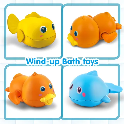 Miniatura 4 de Dwi Dowellin Juguetes de Baño para Niños Pequeños, Juegos Magnéticos de Pesca para Niños, Juguetes de Bañera, Juguetes de Agua Flotantes sin Moho