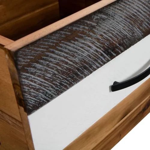 Miniatura 6 de Mesa de centro ajustable con compartimentos ocultos y estantes de almacenamiento ajustables, adecuada para sala de estar, oficina, balcón, madera
