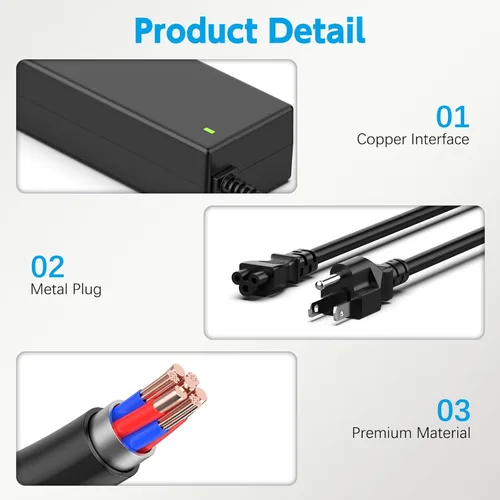 Miniatura 6 de Cable de alimentación de 19 V 65 W para monitor Asus VS248H-P VG248QE VX238H MX279H ROG PG278Q - Reemplazo del cargador adaptador de CA LJO-EEIH