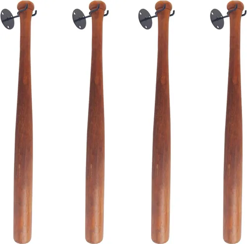 Miniatura 3 de TIHOOD 4PCS Baseball Bat Holder - Black Vertical Wall Mount Display Stand for Man Cave Decor & Sport Memorabilia Storage