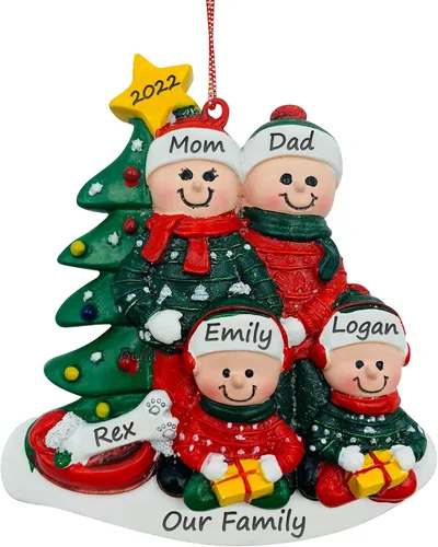 Miniatura 7 de Adorno de Pareja con Mascotas Perros Gatos - Adorno de Navidad de Pareja con Mascota Perro Gato, Adorno de Navidad de Pareja Adicional con Mascota