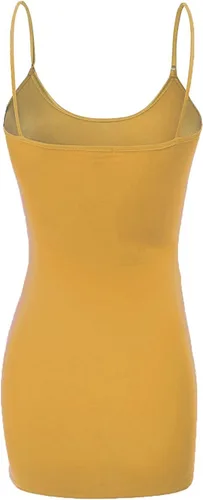 Miniatura 86 de Emmalise Camisola larga casual básica para mujer, con tirantes ajustables, top en capas
