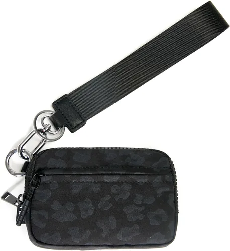 Miniatura 12 de YDF Cartera de nailon RFID de 2ª generación para mujer, cartera de pulsera con ventana de identificación, ranura para lápiz labial y llavero