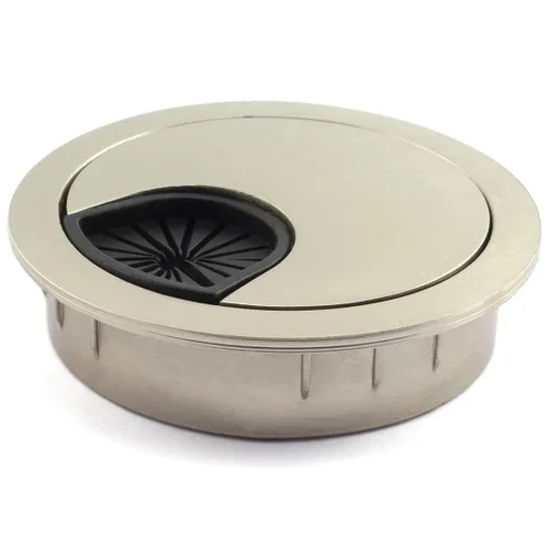 HJ Garden Ojales de escritorio de metal de 2 pulgadas (1.969 in) para administrar y ocultar el cable de alambre, cubierta de agujero para cables de