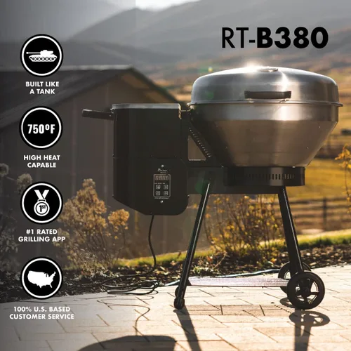Miniatura 2 de recteq Parrilla de pellets RT-B380 Bullseye + Paquete Básico de Asado, Barbacoa, al Aire Libre y Parrilla de Pellets Eléctrica, Ahumadores
