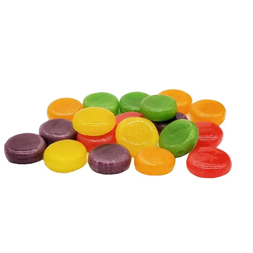 Miniatura 5 de Fruidles Caramelos duros con botón de discos de frutas, envueltos individualmente, 1 libra