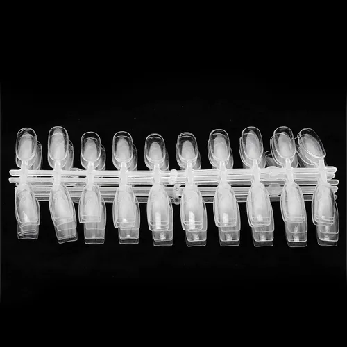 Miniatura 9 de 200 puntas de uñas postizas, puntas de uñas postizas transparentes, extensiones de uñas, palos de exhibición de uñas, puntas transparentes, tabla