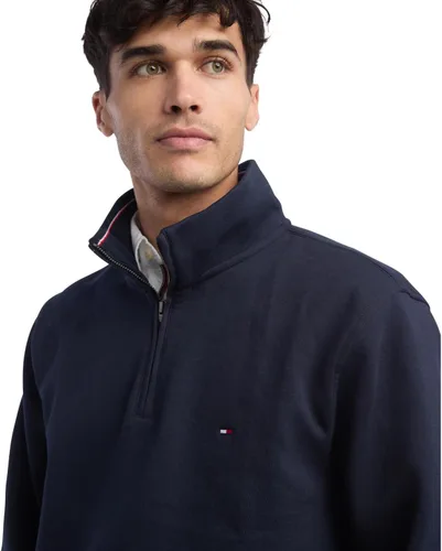 Miniatura 2 de Tommy Hilfiger - Sudadera sin botones de manga larga de vellón con cremallera de un cuarto para hombre