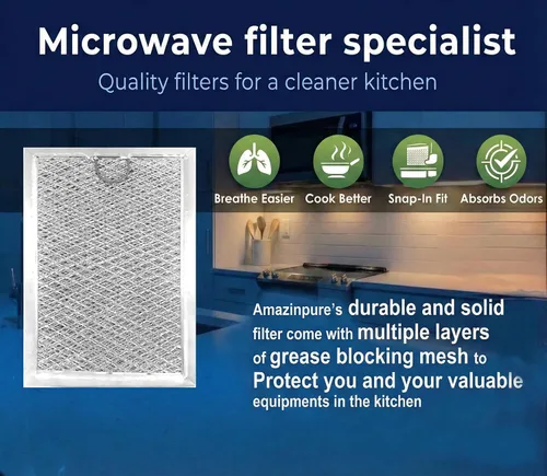 Miniatura 5 de Paquete de 2 filtros de grasa para microondas 5230W1A012C wb06x10309 compatibles con GE WB06X10359 WB06X10654 LG 5230W1A012A 5230W1A012B 5230W1A01B