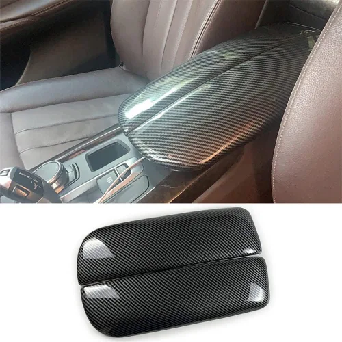 Miniatura 8 de para BMW Serie 3 E90 E91 E92 E93 2006-2012 ABS Cubierta de Caja de Almacenamiento de Cubierta de Tapa de Consola de Coche de Fibra de Carbono
