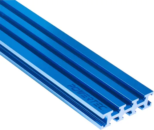 Miniatura 12 de POWERTEC Tope abatible ajustable de 1 a 3-1/2 pulgadas, tope de pista en T de base curva pendiente de patente para sierra ingletadora, sierra