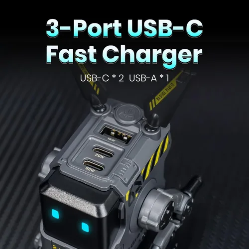 Miniatura 7 de GravaStar Mercury M2 - Mouse inalámbrico para juegos con robot GravaStar Alpha65 Bloque de cargador rápido GaN