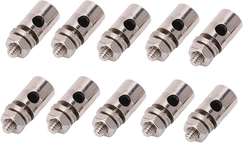 Miniatura 5 de VBESTLIFE Tapón de enlace de conector de varilla de empuje ajustable a control remoto, 10 piezas RC de 0.071 in tapones de enlace de conector