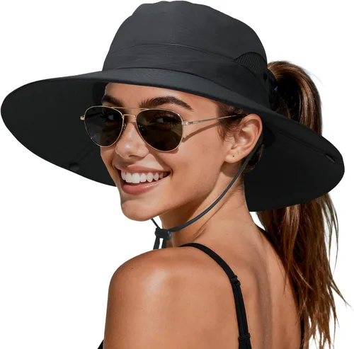 Miniatura 8 de PFFY Sun Beach Hats for Women Men UV Protection Wide Brim Foldable Fishing Sun Bucket Hat Outdoor Essentials