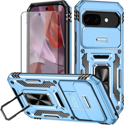 Miniatura 21 de Funda para Pixel 6a, Google Pixel 6A con protector de pantalla HD, [grado militar de 16 pies probada en caídas], anillo protector a prueba de golpes